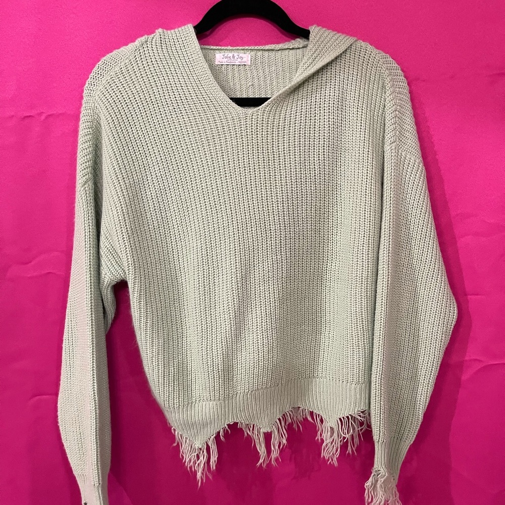sage green sweater